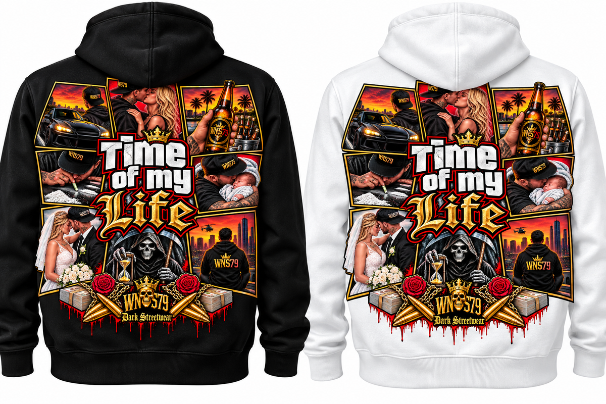WNS79.Darkstreetwear Hoodie Time of my life