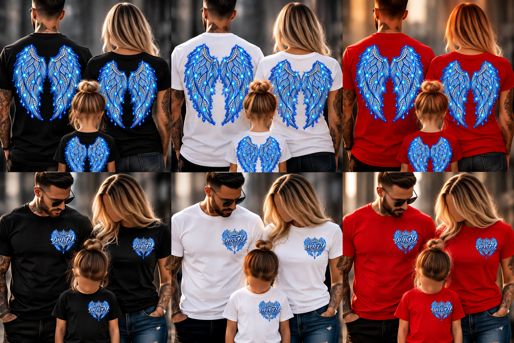 WNS79 Kinder-T-Shirt – Blue Wings