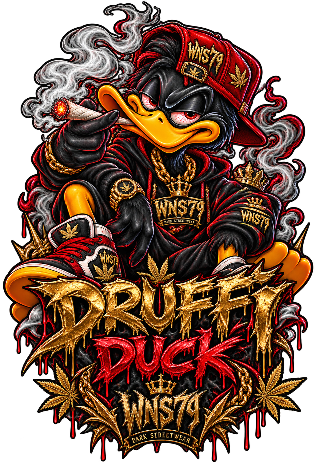 WNS79 Hoodie – Druffi Duck für Damen und Herren
