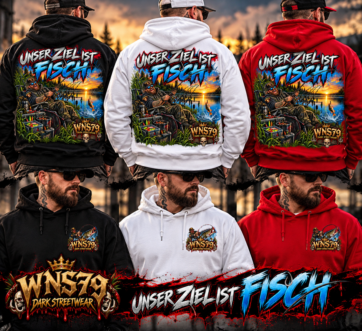 WNS79 Hoodie – Unser Ziel ist Fisch